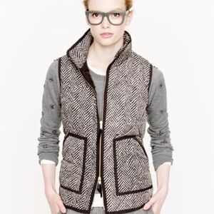 J. Crew Diamond Herringbone Down Vest
